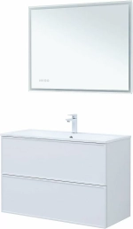 Тумба с раковиной Aquanet Арт 313257 100 белый матовый