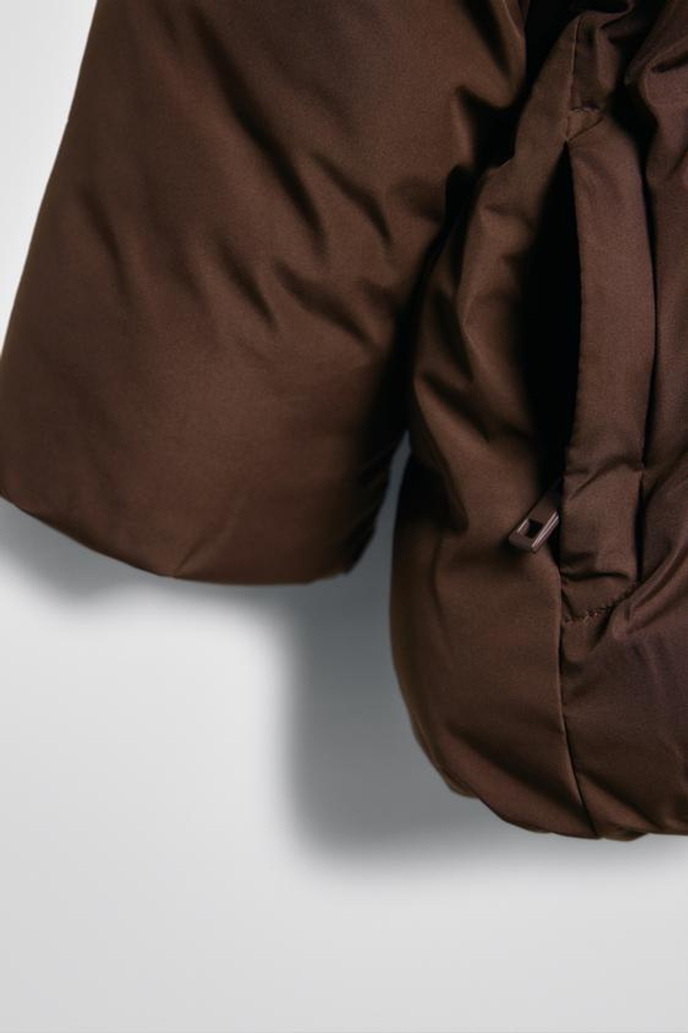 ZARA СТЕГАНАЯ КУРТКА WATER-REPELLENT, ШОКОЛАДНЫЙ