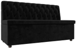Диван кухонный прямой Вента, Черный, Велюр, 108767