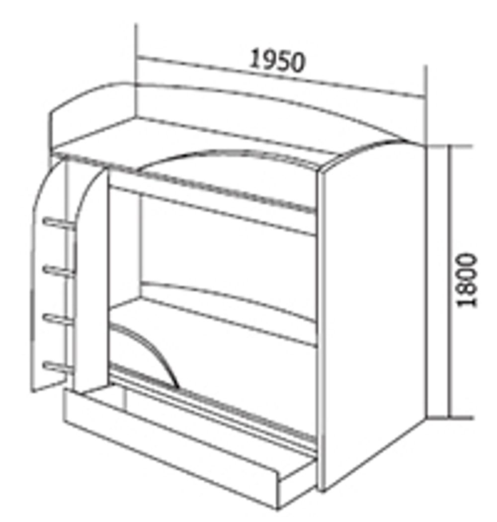 Кровать двухъярусная "Омега  4" (млечный дуб/фисташковый), ЛДСП, Фант-мебель, г. Волжск
