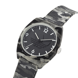 Adidas Originals STREET Wrist Watch Quartz Movement Resin Strap 38mm Black Dial Unisex