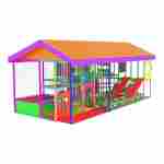 Детский уличный игровой лабиринт с крышей «Веселый маршрут» 9,84×4,92×3,5 м