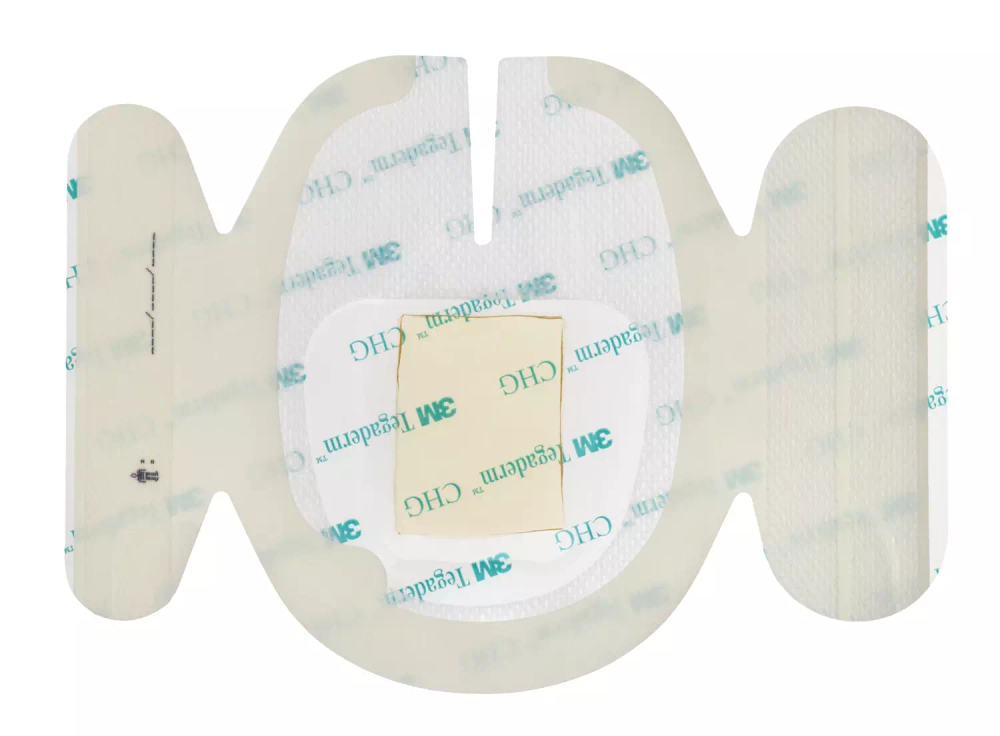 Tegaderm CHG - пленочная наклейка для фиксации катетеров с хлоргексидином (1657R)