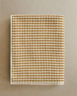 Zara Home - Хлопковое банное полотенце со структурой, желтый, 30х50 см