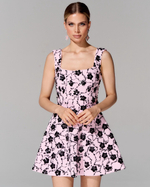 Платье длины мини из премиального твида