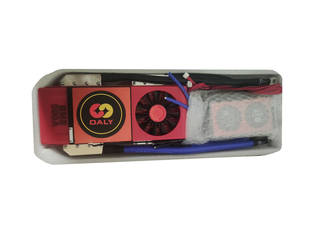 Плата контроля BMS Smart LiFePO4 8S 24V 500A Fan