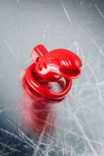 Красный мужской пояс верности из пластика (Цвет: красный)