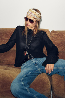 ZARA ЛЕГКИЙ ТОП, ЧЕРНЫЙ