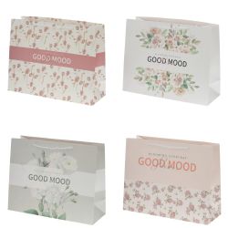 GAEM Пакет подарочный L (бумага 250г/м2, блок 12шт), L42 W15 H33 см, 4в.