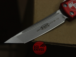 Нож Microtech UTX-85 A+++ T/E Tanto - красная рукоять, апокалиптик танто клинок