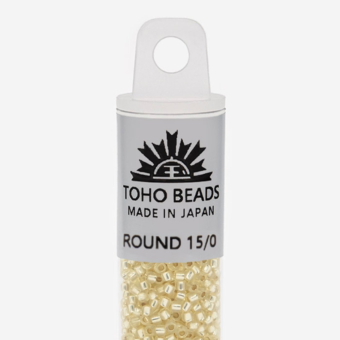 Японский бисер TOHO Round 15/0 (№PF2109), с внутренним серебрением, полупрозрачный глянцевый