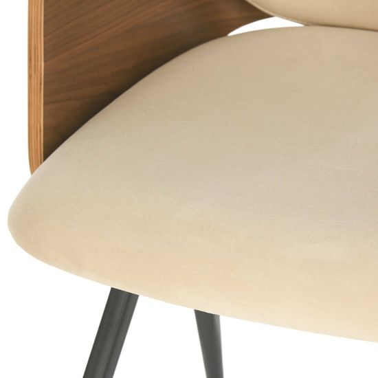 Обеденный стул Isla бежевая ткань, металл, дерево