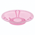 Тарелка детская для вторых блюд на присосе 400мл (розовый)