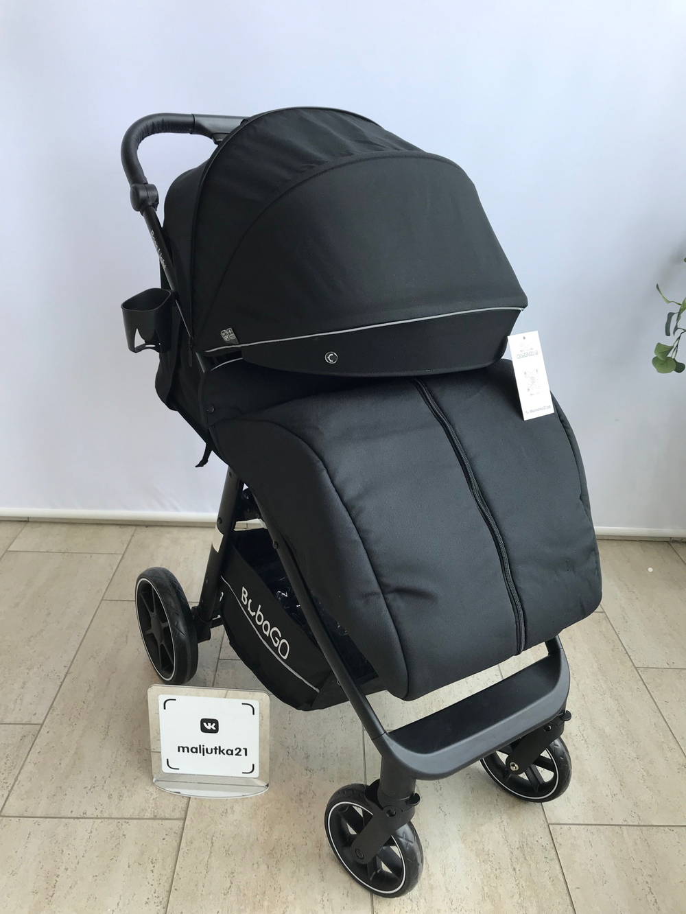 Коляска детская прогулочная BubaGo арт. BG 131-4 MODEL BASS LIGHT color/цвет Black/Черный