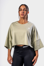 Футболка Oversized Cropped Tee JUST FLOW 431 Зеленый