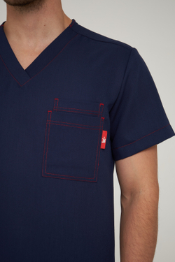 Топ медицинский мужской Гекай, нэви OLD