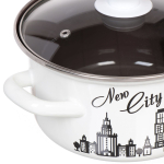 Набор эмалированной посуды 6 пр, кастрюли 1.5,2.3,3 л, Керчь, Новый город-1-Экстра