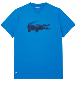 Мужская теннисная футболка Lacoste Tennis x Daniil Medvedev - небесный