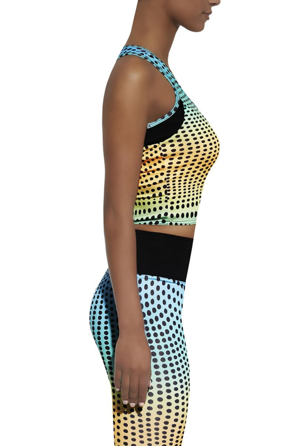 Разноцветная майка для фитнеса Wave в горох (Размер: S) (Цвет: разноцветный)