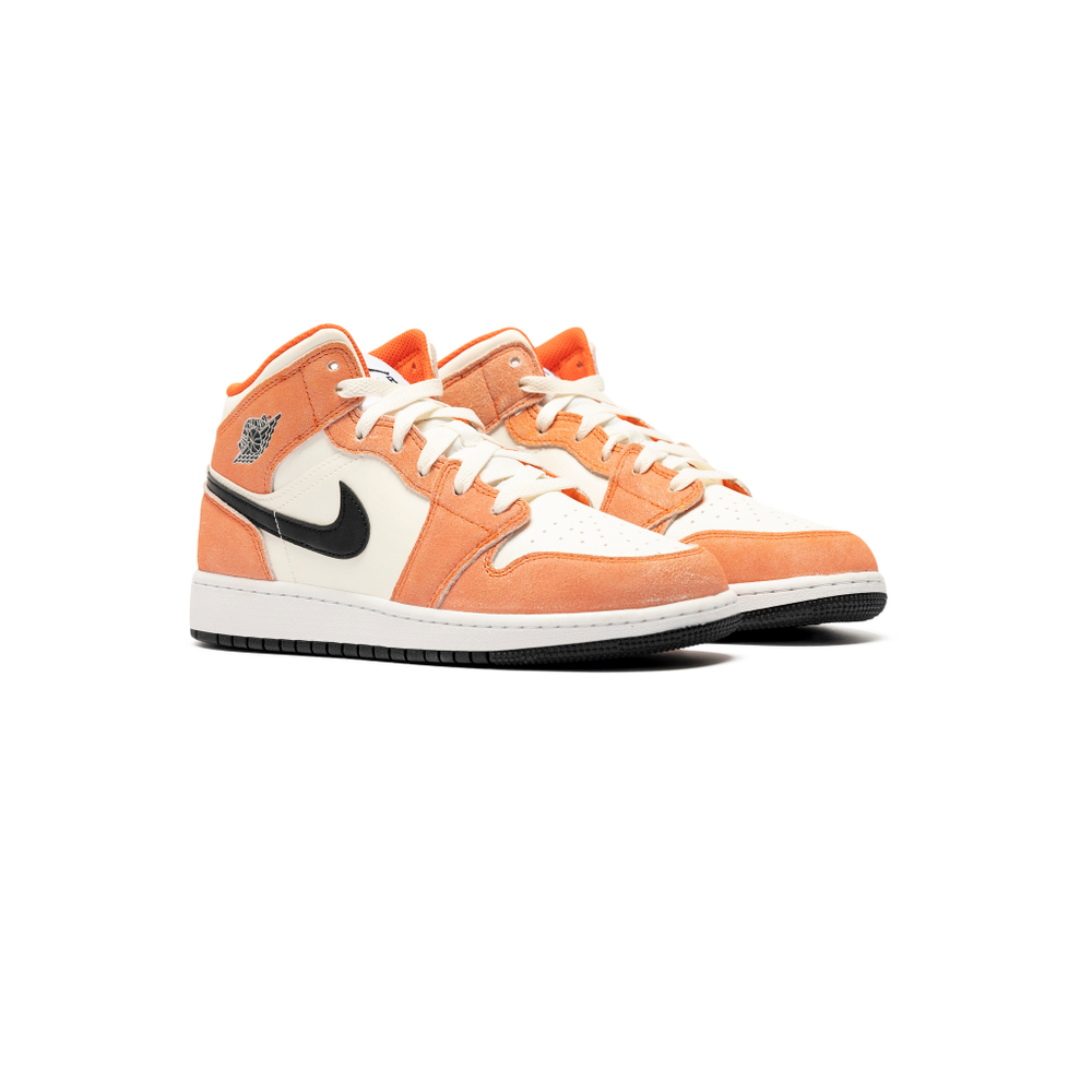 Кроссовки Jordan 1 Mid SE GS "Orange Suede"