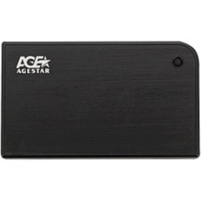 AgeStar 3UB2A14 BLACK USB 3.0 Внешний корпус 2.5" SATA AgeStar 3UB2A14 (BLACK) USB3.0, алюминий, черный, безвинтовая конструкция [10604]