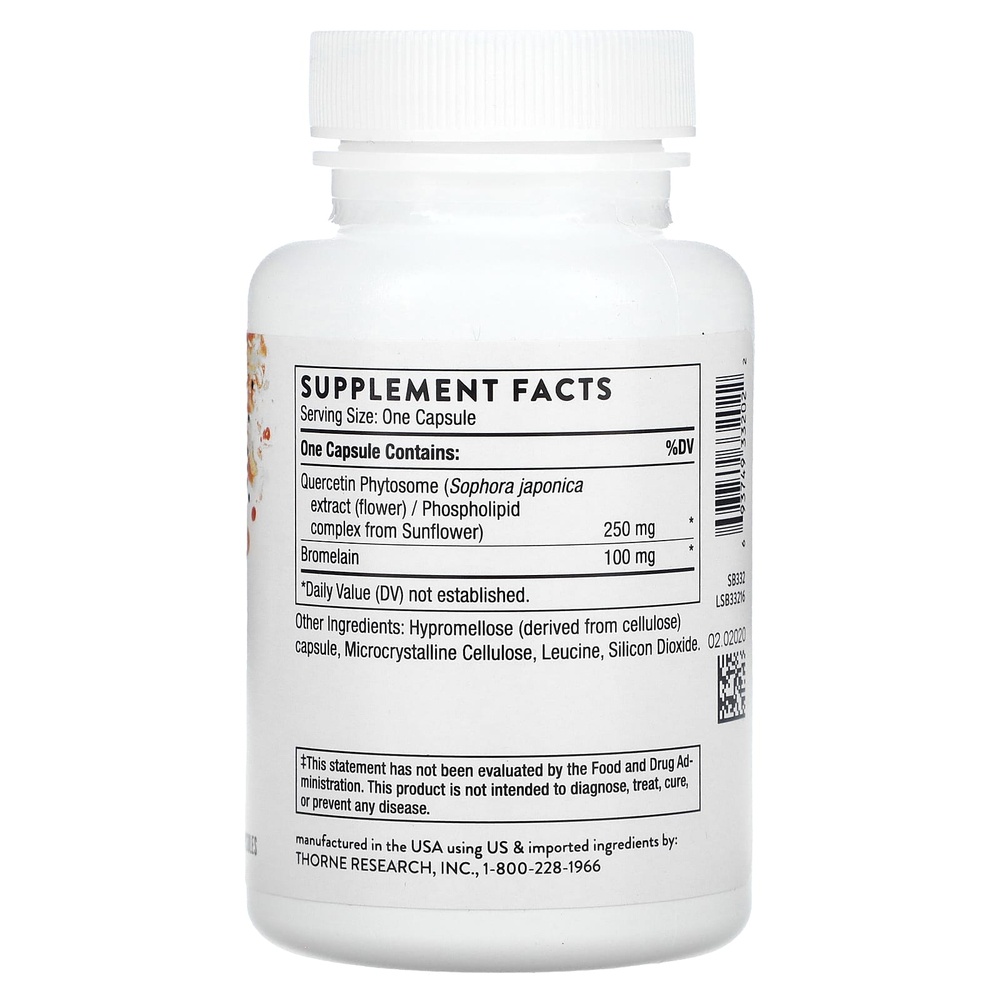 Thorne, комплекс с кверцетином, 60 капсул