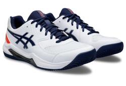 Мужские кроссовки теннисные Asics Gel-Dedicate 8 Clay - white/blue expanse