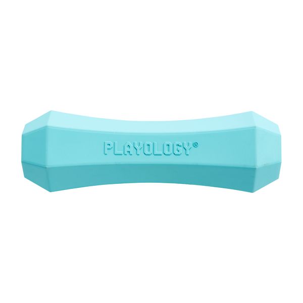 Жевательная палочка Playology SQUEAKY CHEW STICK для собак средних и крупных пород с ароматом арахиса, большая, цвет голубой