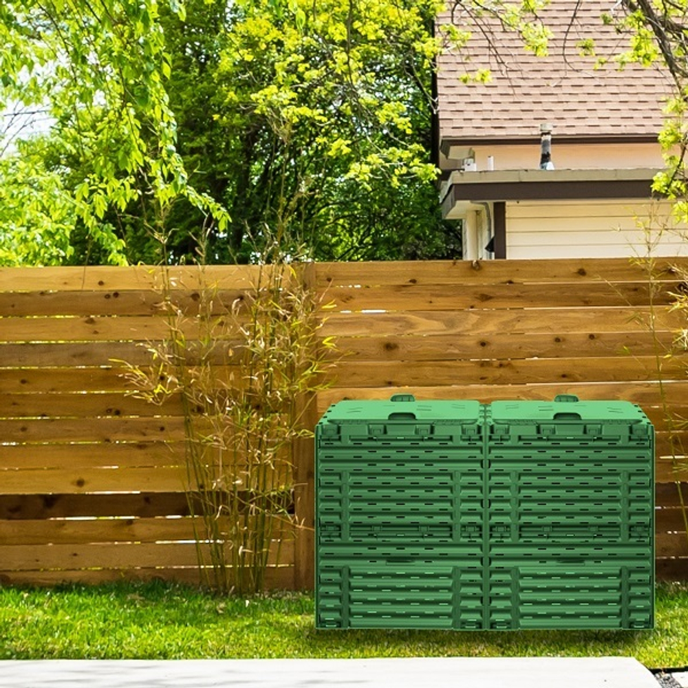 Компостер  Piteco с крышкой 600л зелёный