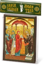 Икона "Сретение Господне" 6х9 на МДФ-6