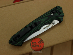 Нож Benchmade RUKUS CUSTOM 2 - зеленая рукоять, сатин клинок