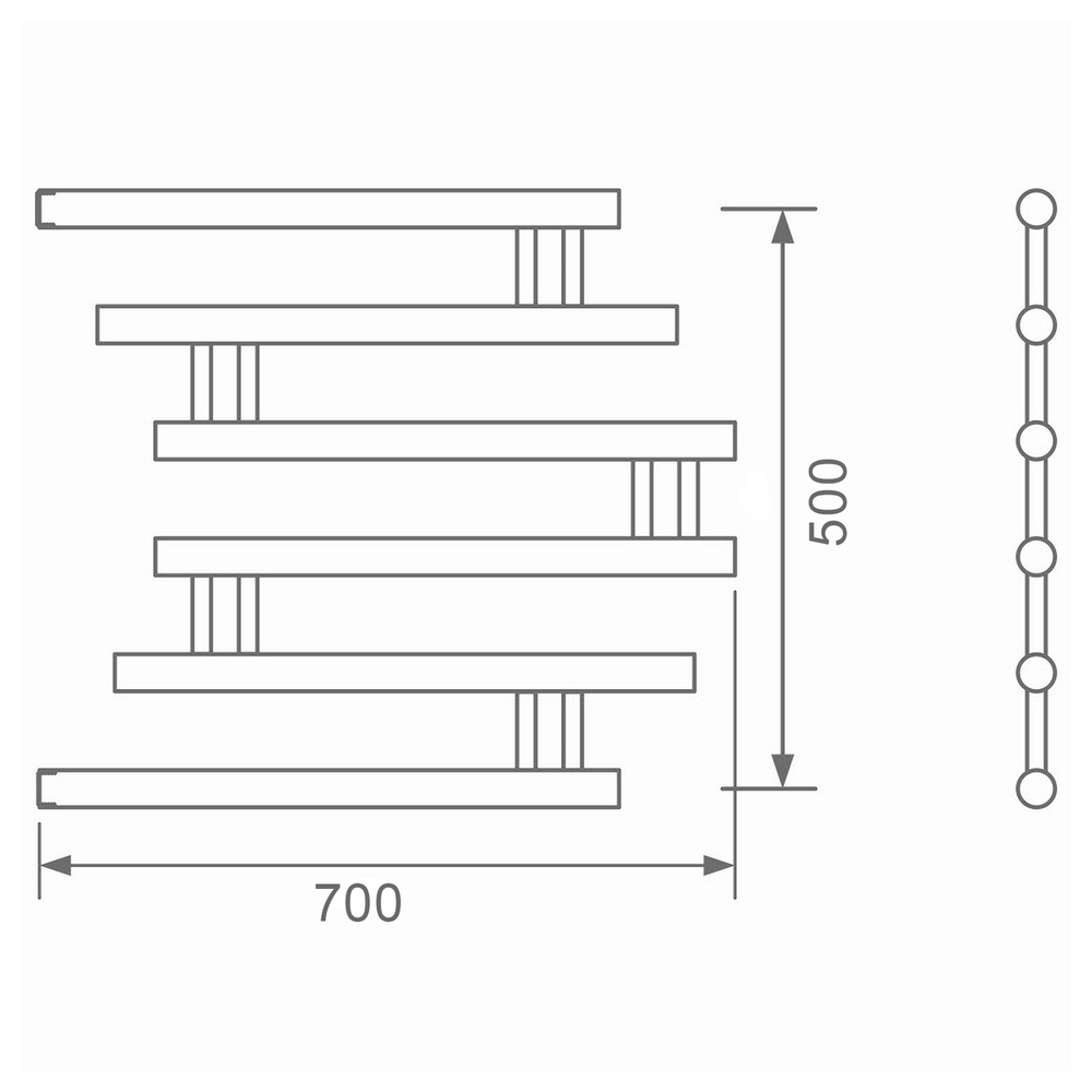Полотенцесушитель MIXLINE SIMPLE PM4 50х70 1''