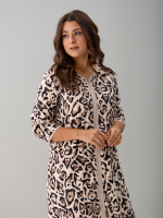 Халат Хм-562/бежевый-акварельлеопард