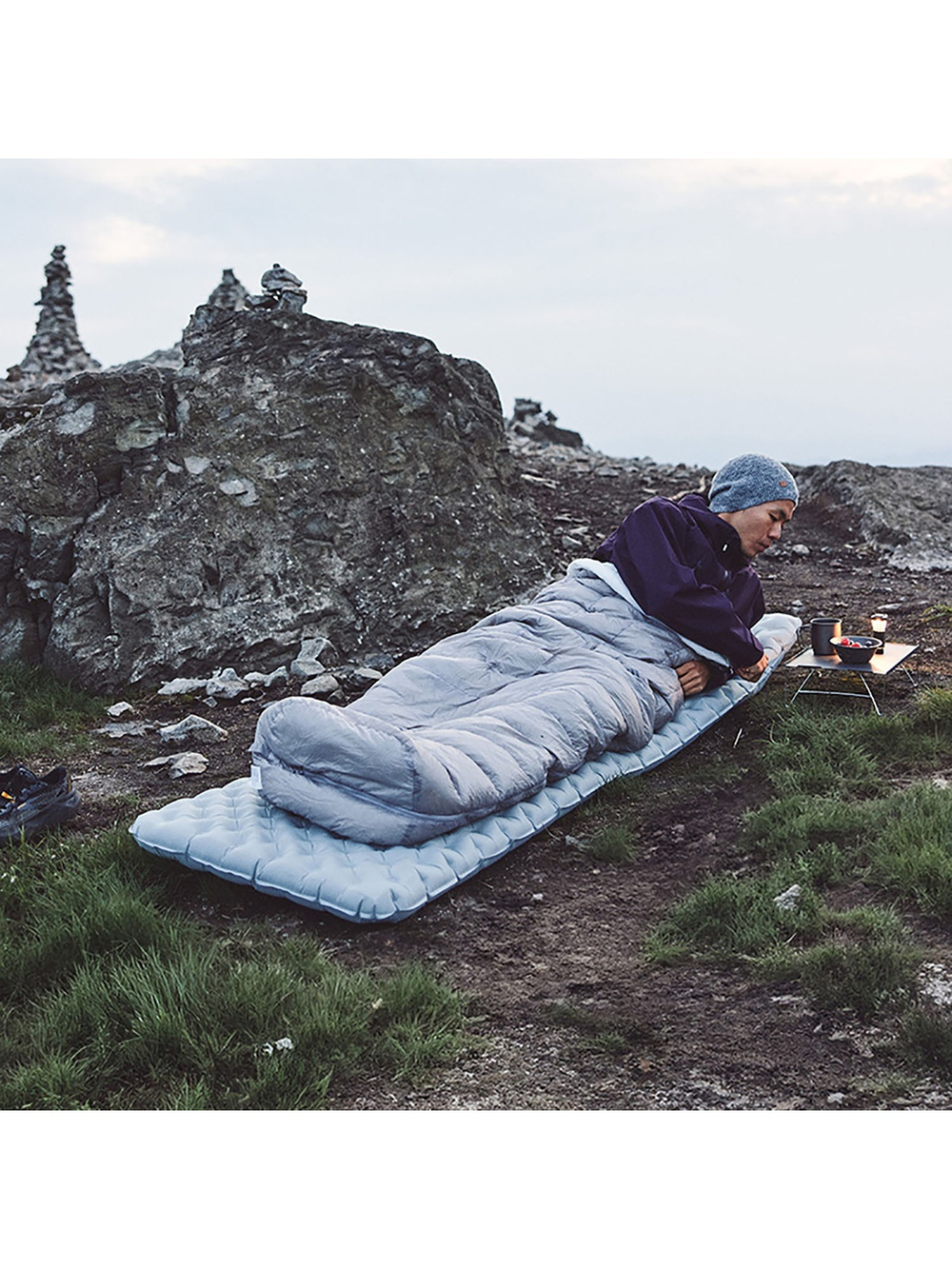 Коврик надувной Naturehike 196х64х8 см, серый, без мешка