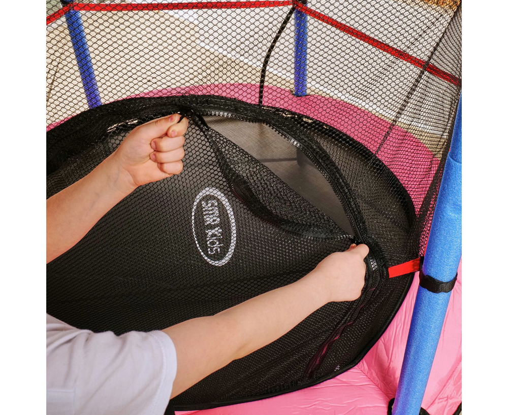 Батут детский DFC SMRKIDS 55" с сеткой, PINK