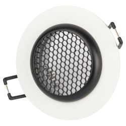 Светильник встраиваемый алюминиевый ЭРА KL109 WH/BK под лампу MR16 GU5.3 белый/черный матовый | Алюминиевые встраиваемые светильники