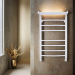 Полотенцесушитель водяной Comfysan Luce W-8 80/50 с полкой, белый