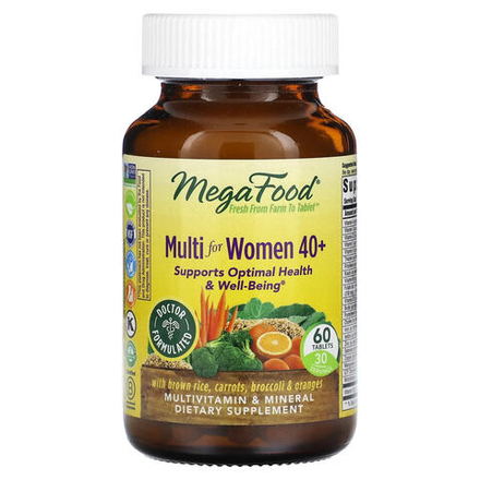 MegaFood, мультивитамины для женщин от 40 лет, 60 таблеток