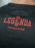 Футболка тренировочная мужская черная LEGENDA Кости боевые