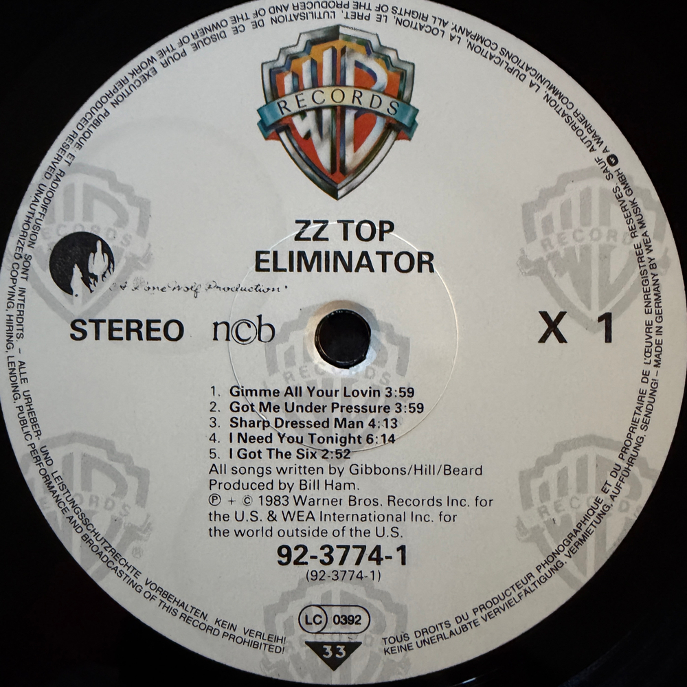 ZZ Top - Eliminator (Германия 1983г.)