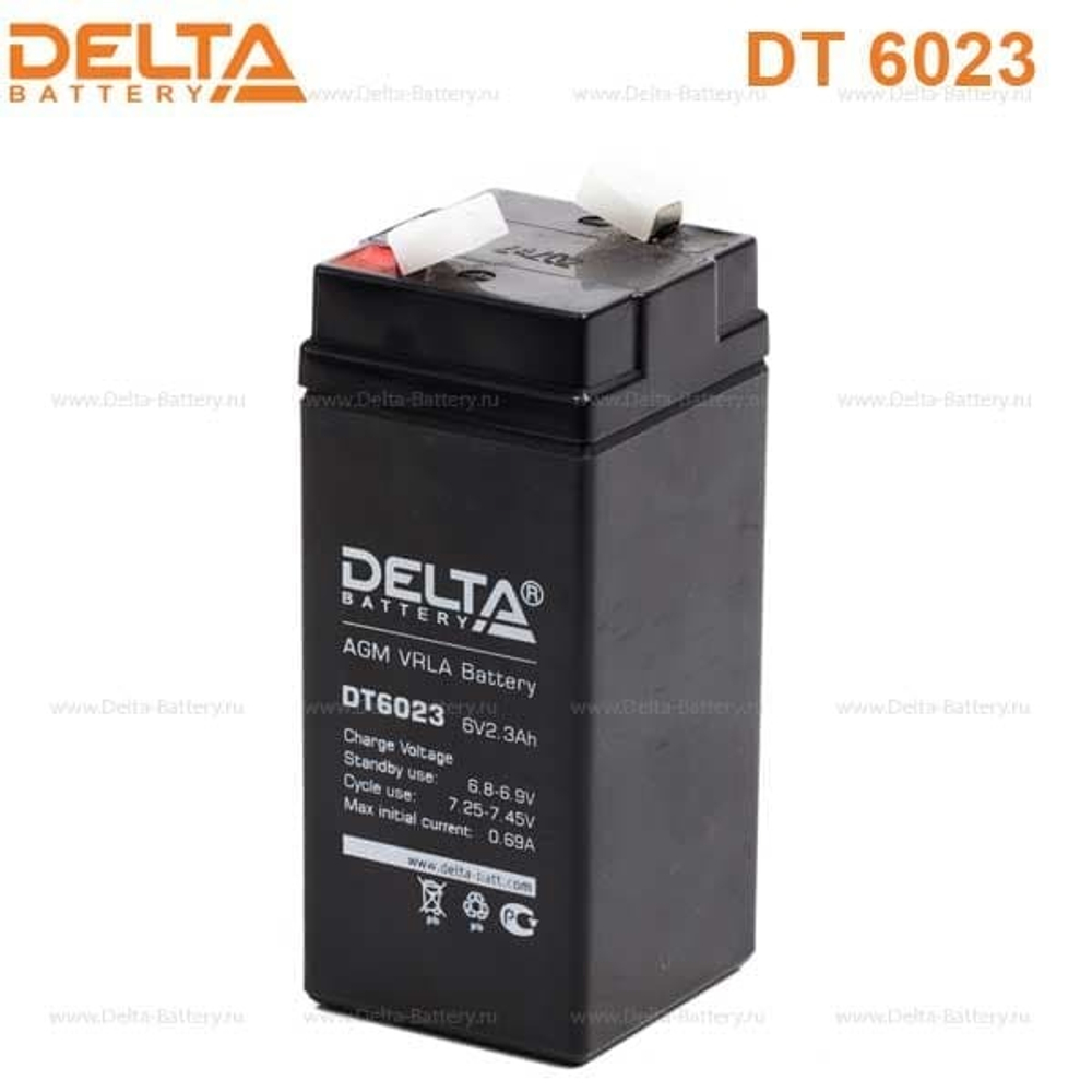 Аккумуляторная батарея Delta DT 6023 (6V / 2.3Ah)