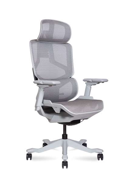 Кресло офисное Норден / Купер грэй / Cooper gray / серый пластик / серебряный пластик