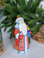 Дед мороз ёлочная игрушка из фарфора