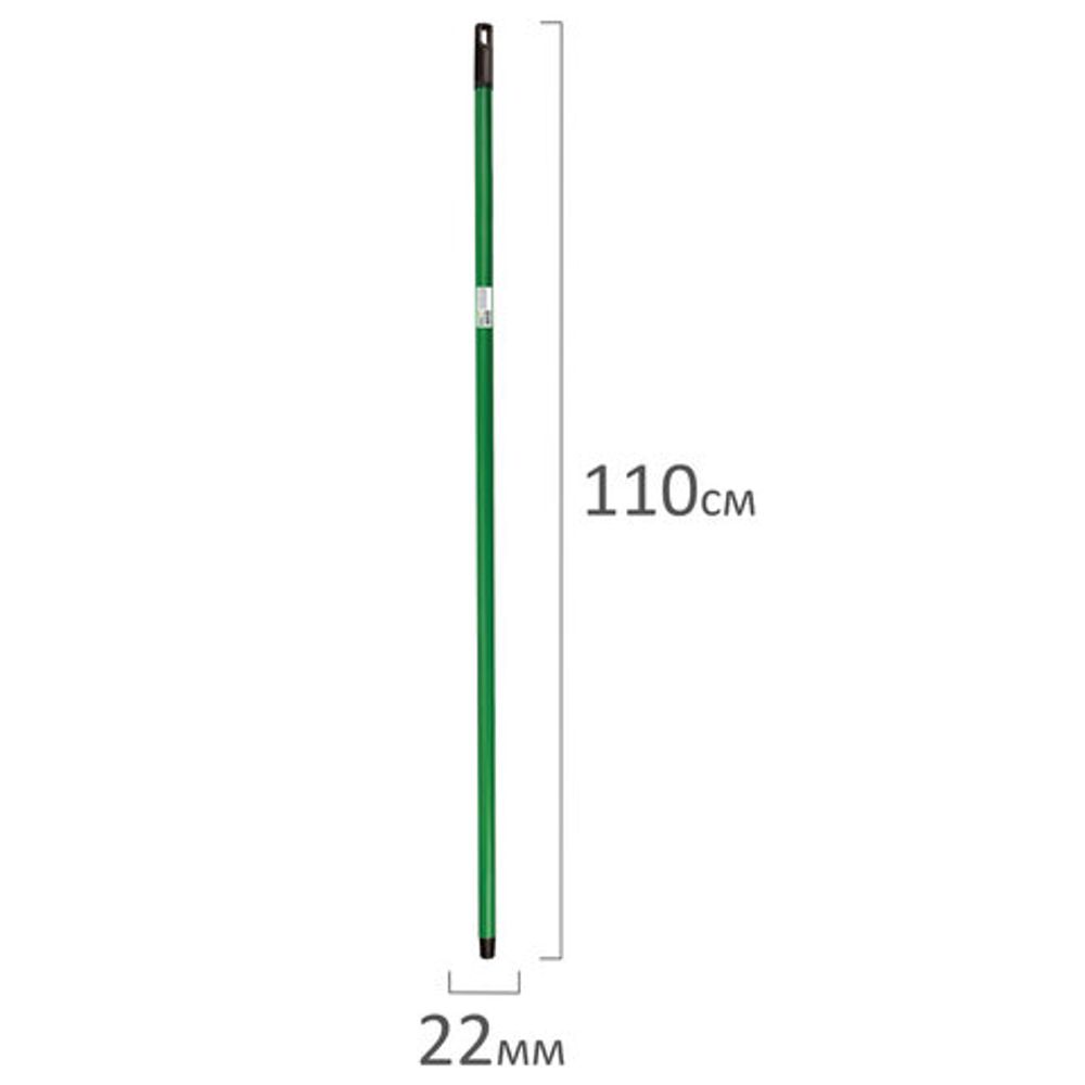 Черенок рукоятка для инвентаря 110 см, еврорезьба, металлопластик 0,25 мм, зеленый, BOOMHOUSE (БУМХАУС) ECONOMY, 702230