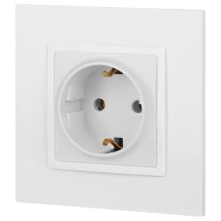 Розетка ЭРА Elegance 14-2101-01М 2P+E Schuko, 16А-250В, белый матовый