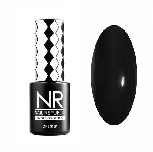 Nail Republic Гель-лак One step 001 Черный однофазный, 10 мл