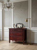 Комод 110х50х94 Joly, с ящиками для одежды, в прихожую, спальню, гостиную, массив березы, красный, MAKOSA