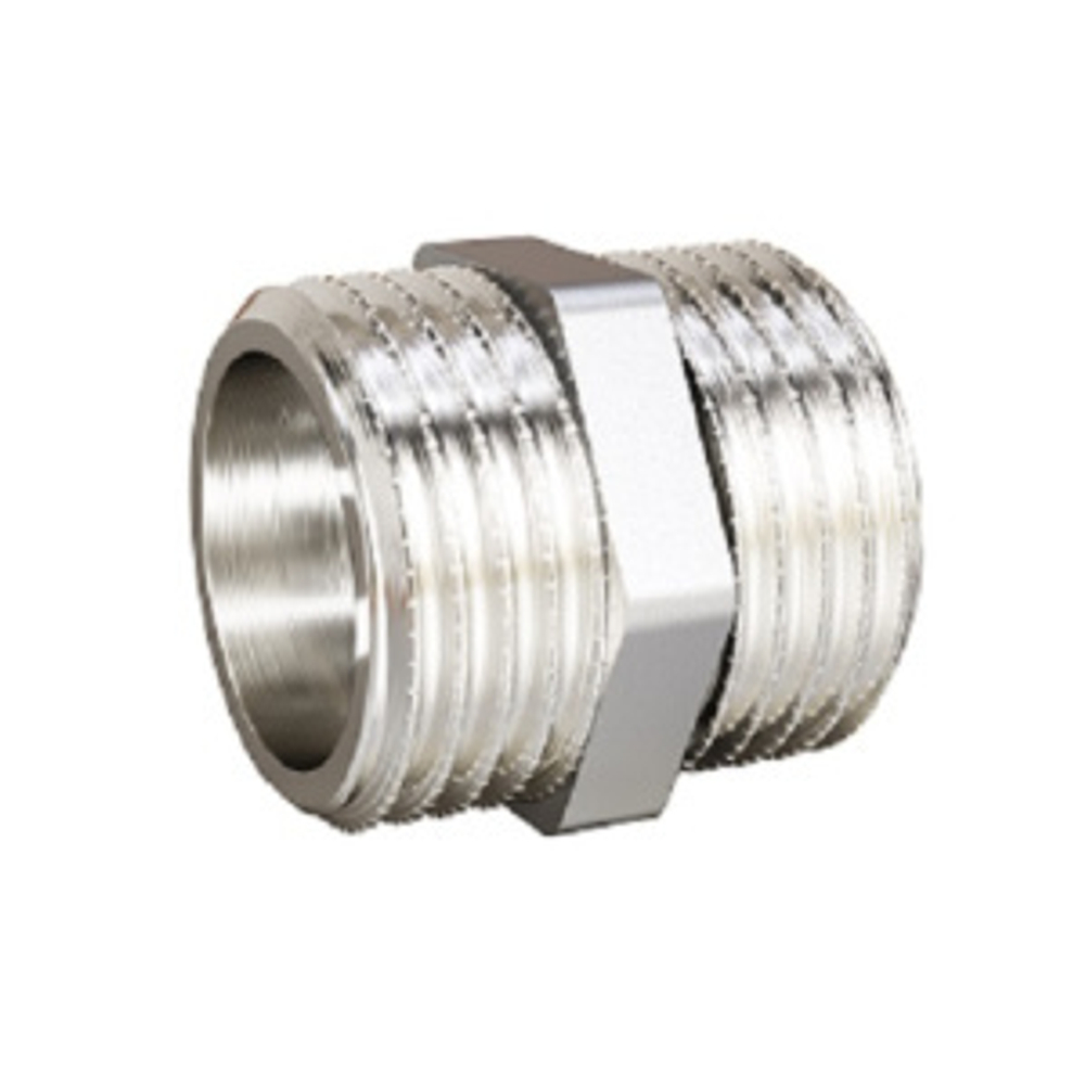 Ниппель DN25 (1") НР/НР латунь никель