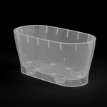 Горшок цветочный Лея 4л овальный двойной (с автополивом) (прозрачный)