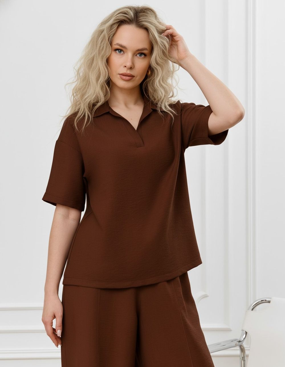 Блузка женская Ясмина-1 Виотекс КОРИЧНЕВЫЙ